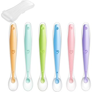 Colheres Macias de Silicone PandaEar para Bebês |   Alimentação e Treinamento para Crianças, Bebês e Recém-Nascidos |   