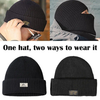 Gorro Balaclava 2 em 1 para Homens, Gorro de Inverno de Malha, Balaclava de Rosto Inteiro, Gorro Tático para Esqui DHHK