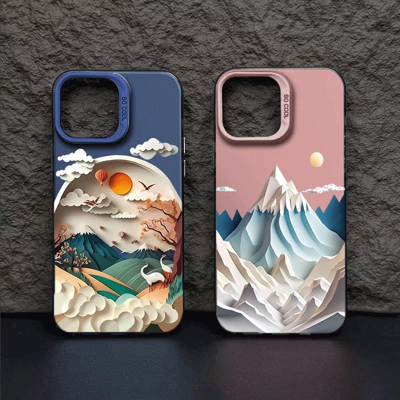 Funda para teléfono con paisaje de montaña para Samsung Galaxy S26 Ultra 5G S25 FE S24 S23 S22 S21 S20 Ultra Plus FE S26