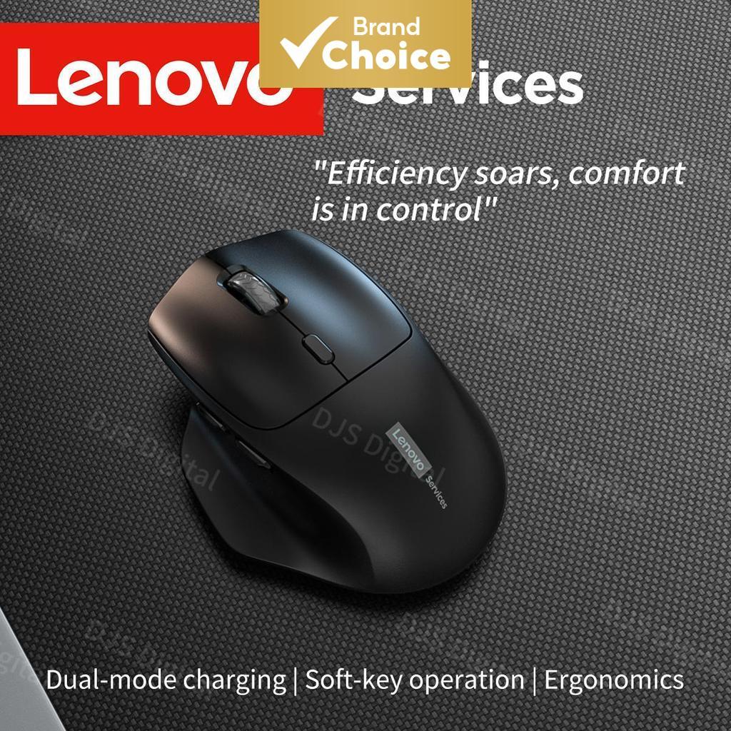  Mouse Sem Fio Lenovo Modo Duplo, Recarregável, Ergonômico, Longa Duração da Bateria, Para Escritório