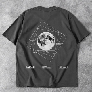 Americano High Street criativo impresso de manga curta das mulheres dos homens puro algodão solto camiseta Design sentid