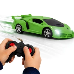 Carrinho Controle Remoto Corrida Superesportivo Escala 1:18 Brinquedo Menino 4 Funções Verde Castela