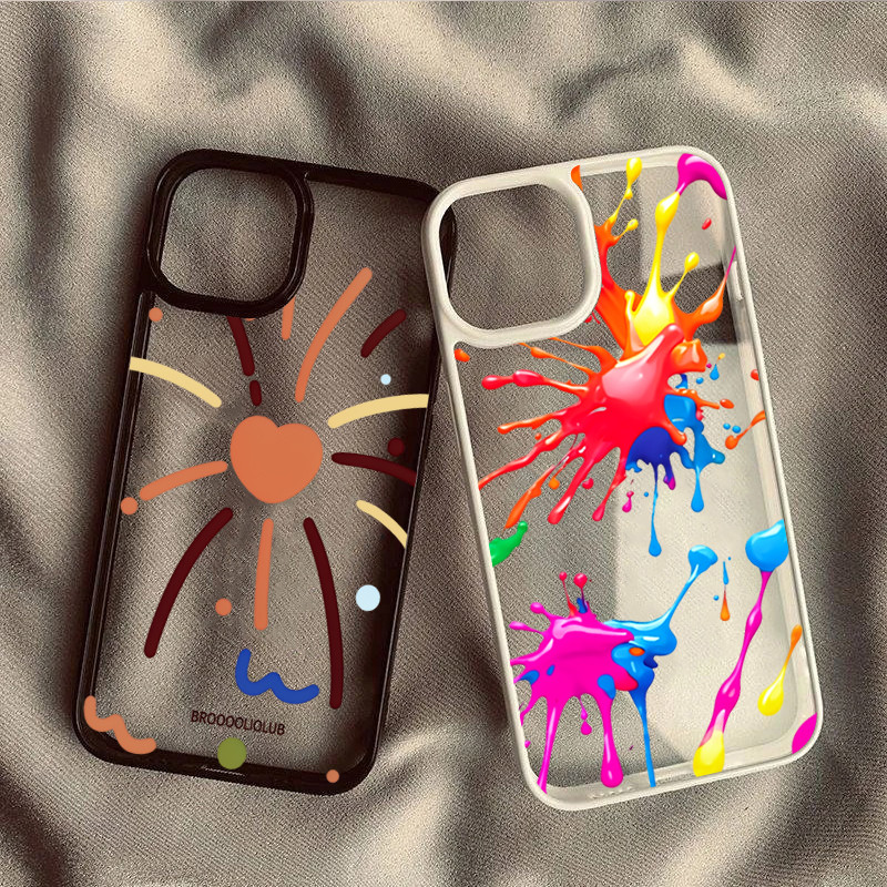 Capa De Telefone Para Samsung S26 S25 Ultra S24 S23 FE S23 S22 S21 Plus S20 S21 Cor Respingo Coração Radiante
