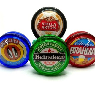 yoyo (ioio,ioiô) profissional de eixo fixo coleção cervejas + 3 cordas de yo-yo