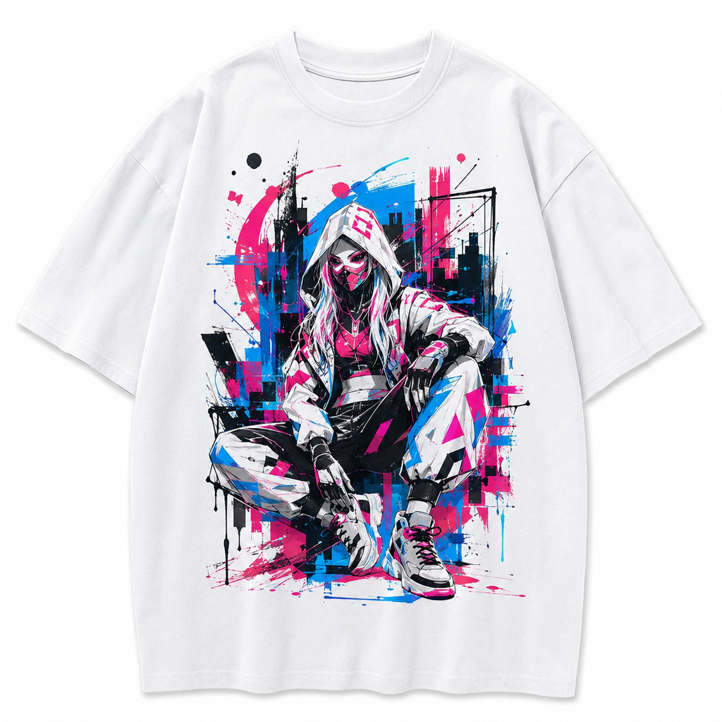 Camiseta Oversized Unissex Aranha Anime Estampa Sketch Grafite Streetwear Preta 100% Algodão