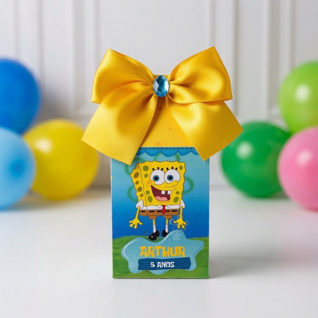 Kit Caixas Personalizadas BOB ESPONJA / Lembrancinha Festa / Kit Festa Bob Esponja / Aniversario