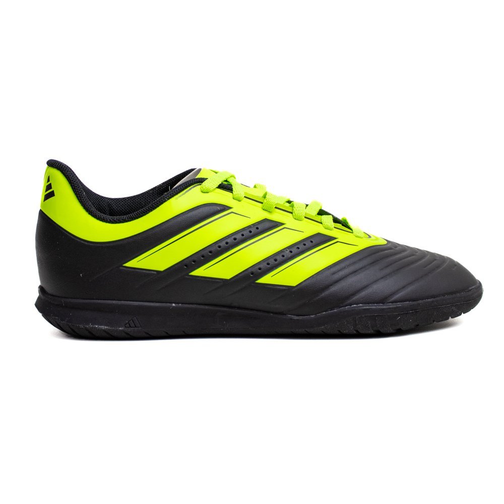 Chuteira Adidas Rabisco II Futsal Infantil - Preta e Verde para Futebol de Salão