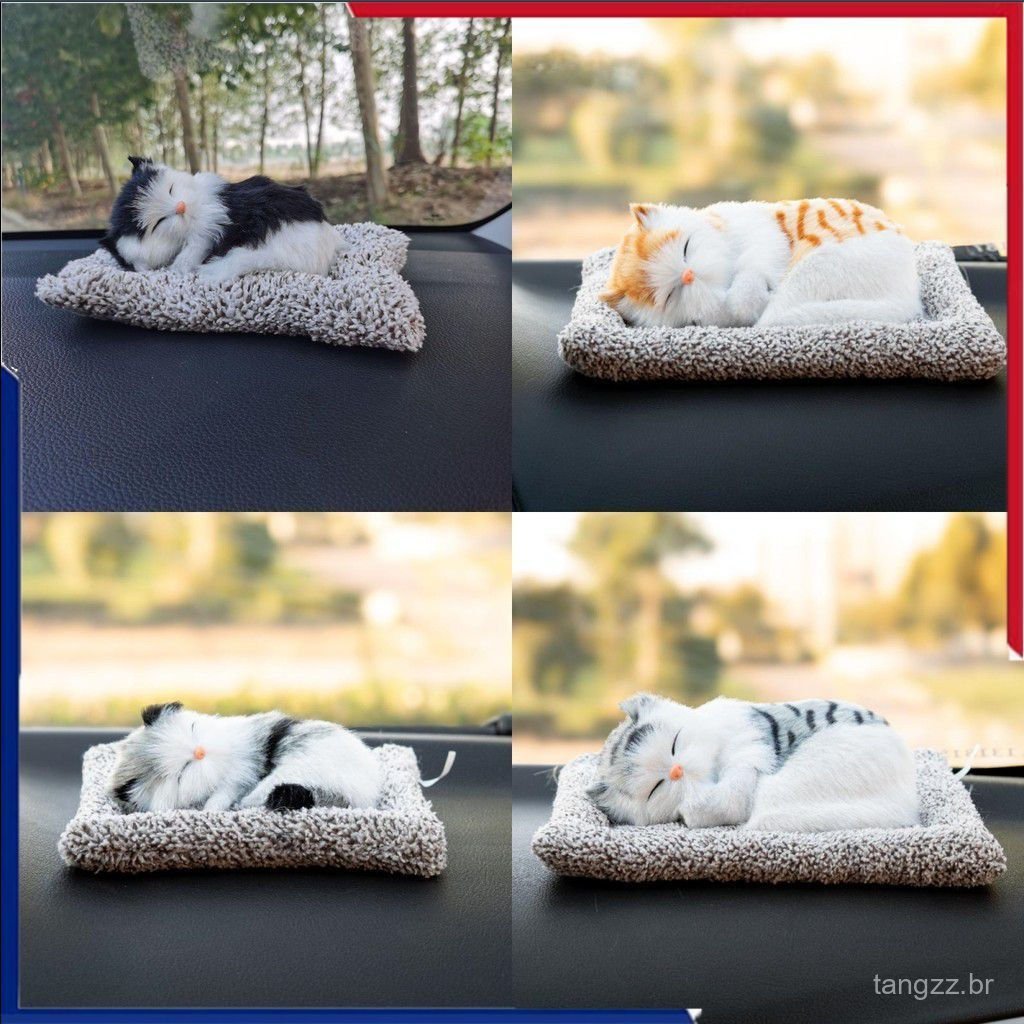 Enfeites Para Carro EXTERNOS: Gatos Dormindo De Pelúcia Adoráveis - Decoração Para Automóveis - Lindos Gatinhos De