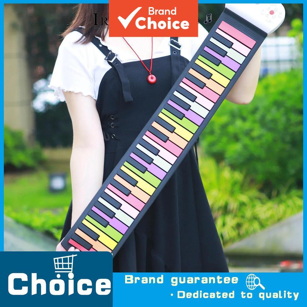 Rolo De Mão Piano 49 Teclas Silicone Portátil Dobrável Eletrônico Instrumentos De Teclado Para Iniciantes Música Ilumina