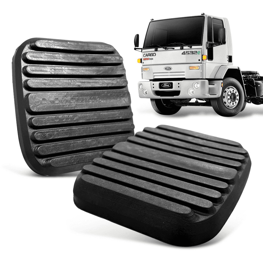 2 Capa Pedal Borracha Freio Embreagem Caminhão Ford Cargo Todos