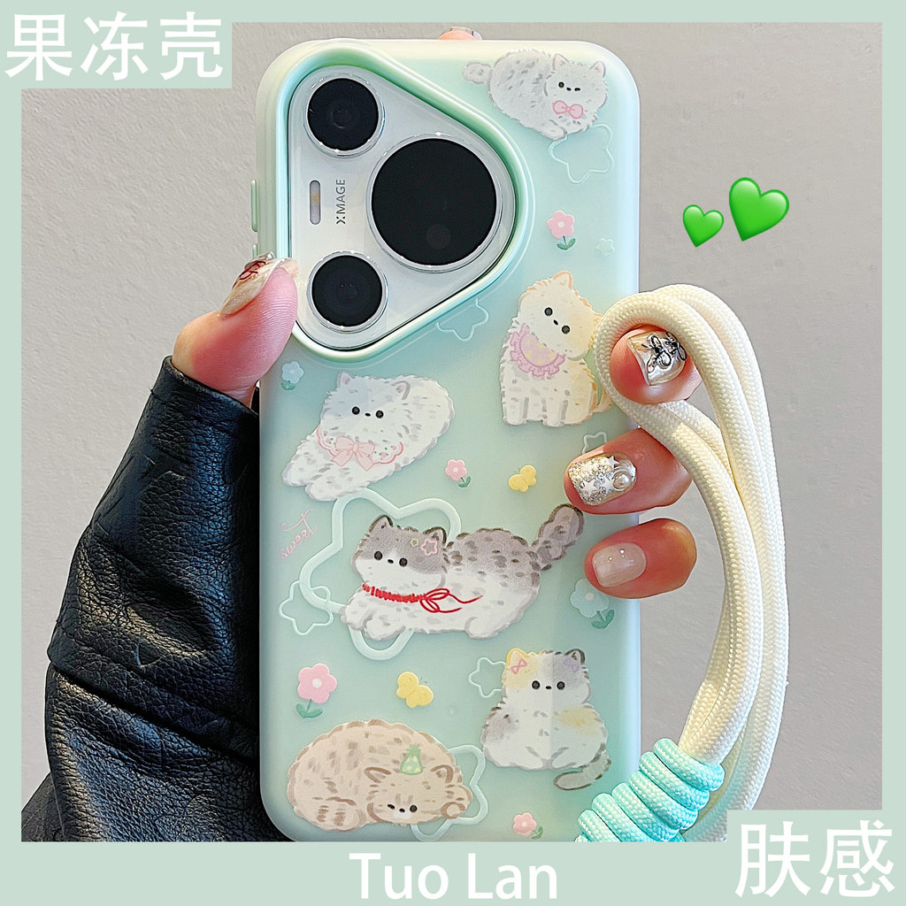 Capa de Telefone 2 em 1 com Estampa de Vários Gatos para Samsung Galaxy A57 A37 A73 A72 A71 A56 A55 A54 A53 A52 A52S A51