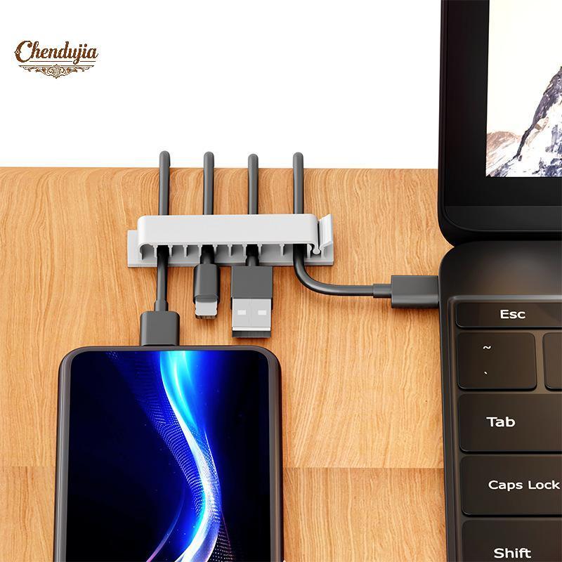 Chen Removível Silicone Cabo Organizador Gerenciamento De Fio Titular Clipes Reutilizáveis Enrolador USB Para Viagens Us
