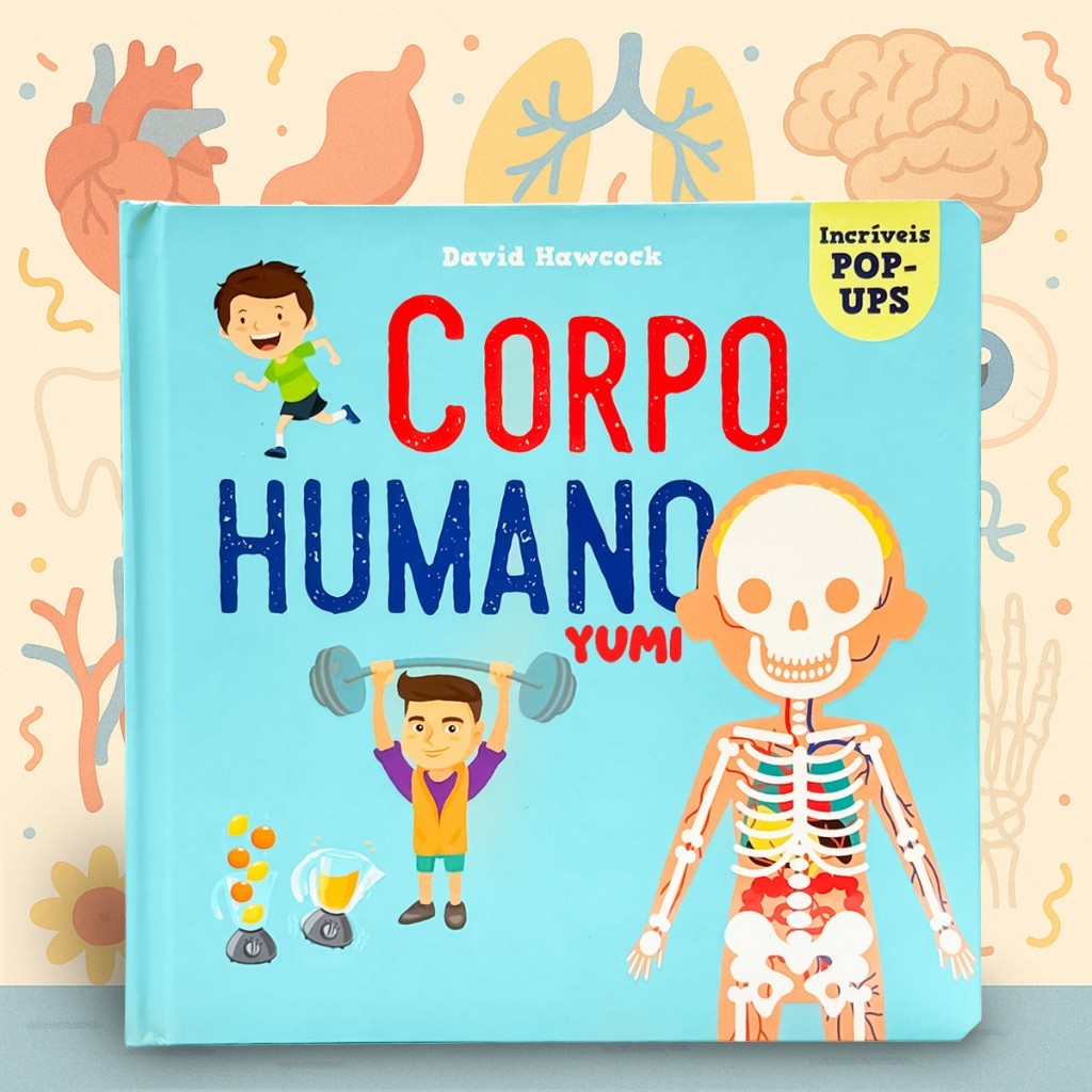 Livro Infantil Corpo Humano | Pop-ups Interativos | Edição Premium com Curiosidades e Ilustrações 3D