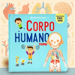 Livro Infantil Corpo Humano | Pop-ups Interativos | Edição Premium com Curiosidades e Ilustrações 3D