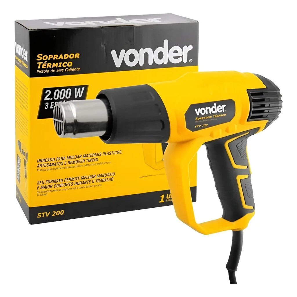 Soprador Térmico Vonder STV200 110V ou 220V Com 4 Bicos