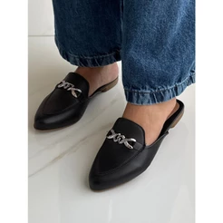 Mule Mocassim Feminina Com Corrente Chic