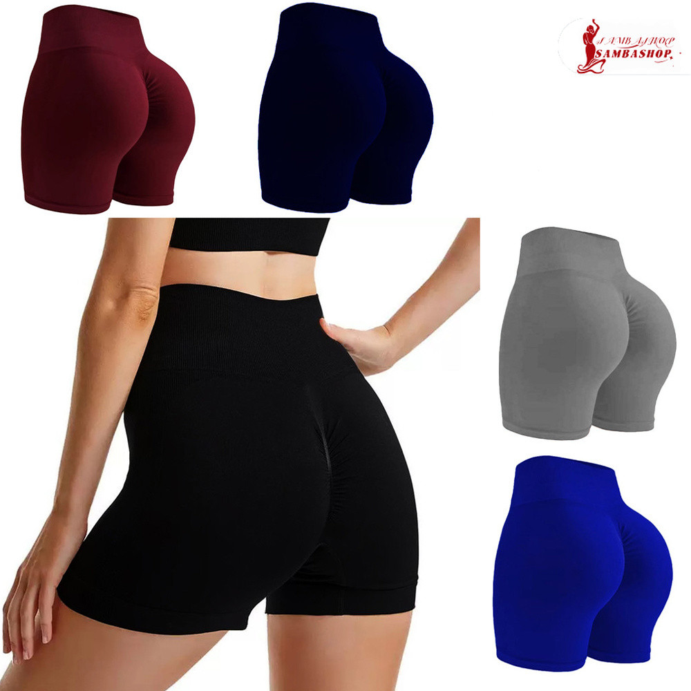 Shorts Fitness Canelado Poliamida Academia Zero Transparencia Feminino