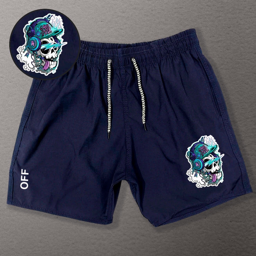 Bermuda Esportiva de Elastano Masculina - OFF 04 - Academia Corrida Skate Basquete Otaku