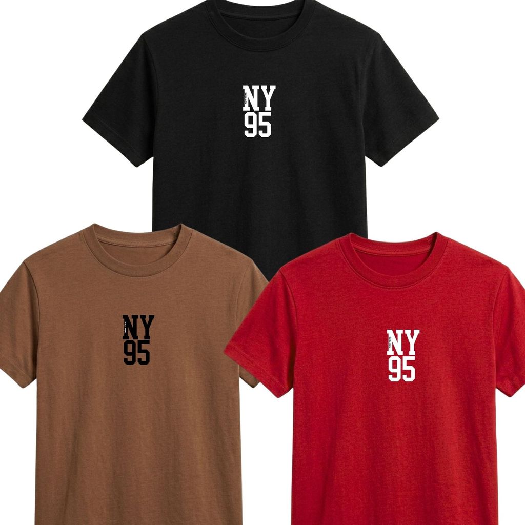 Kit 3 Camisetas Infantil Menino New York Estiloso Street Moderno Minimalista Simples Confortável Algodão