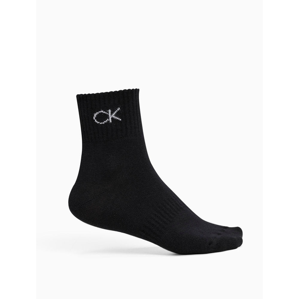 Imagem Kit 3 Pares Meia Cano Médio Calvin Klein - Preto