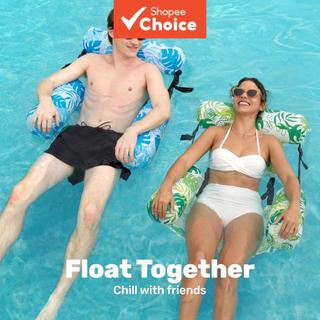 Cadeira inflável de salão flutuante, dobrável e portátil, brinquedo aquático para piscina, espreguiçadeira de água com