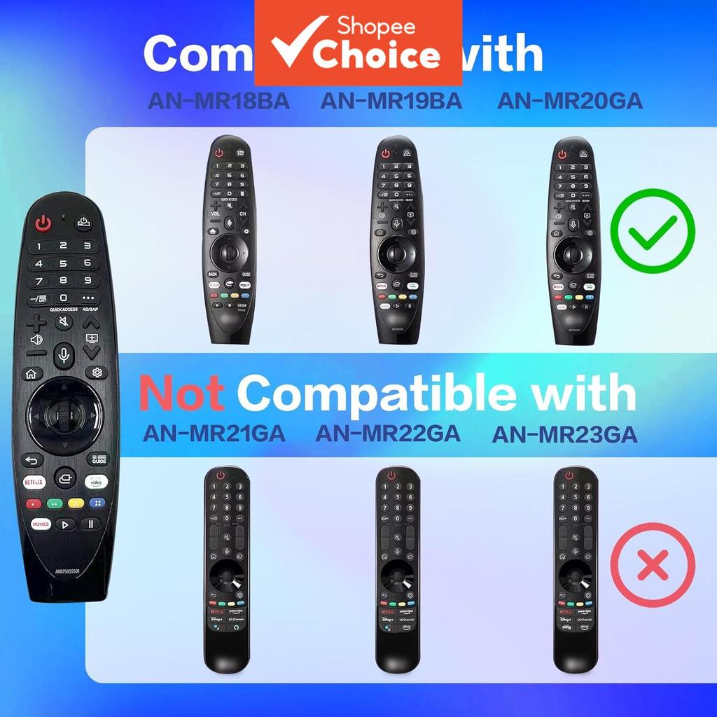Novo Controle Remoto Mágico para LG Smart TV AN-MR20GA AKB75855501 Substituição por Controle de Voz com Ponteiro