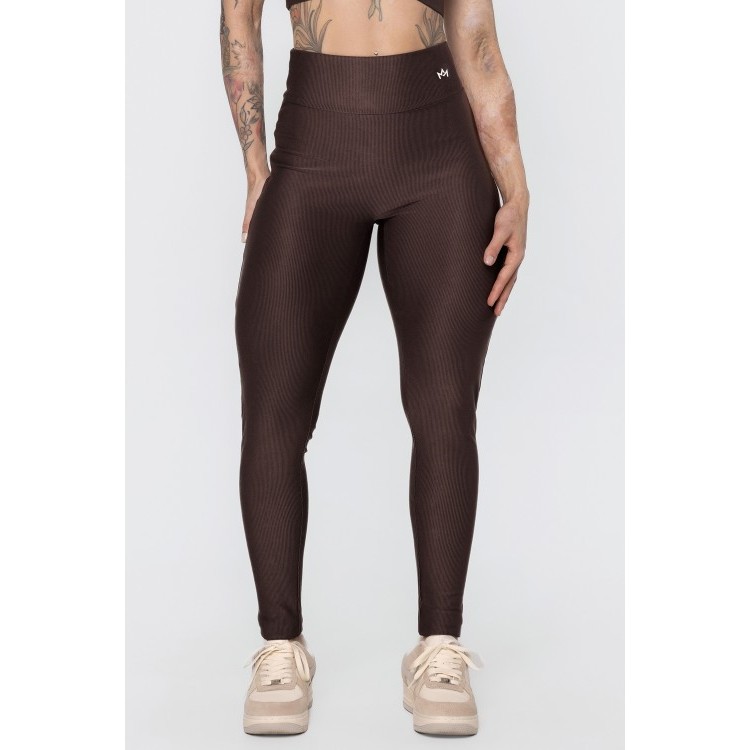 Legging Sand Cós Alto Marrom
