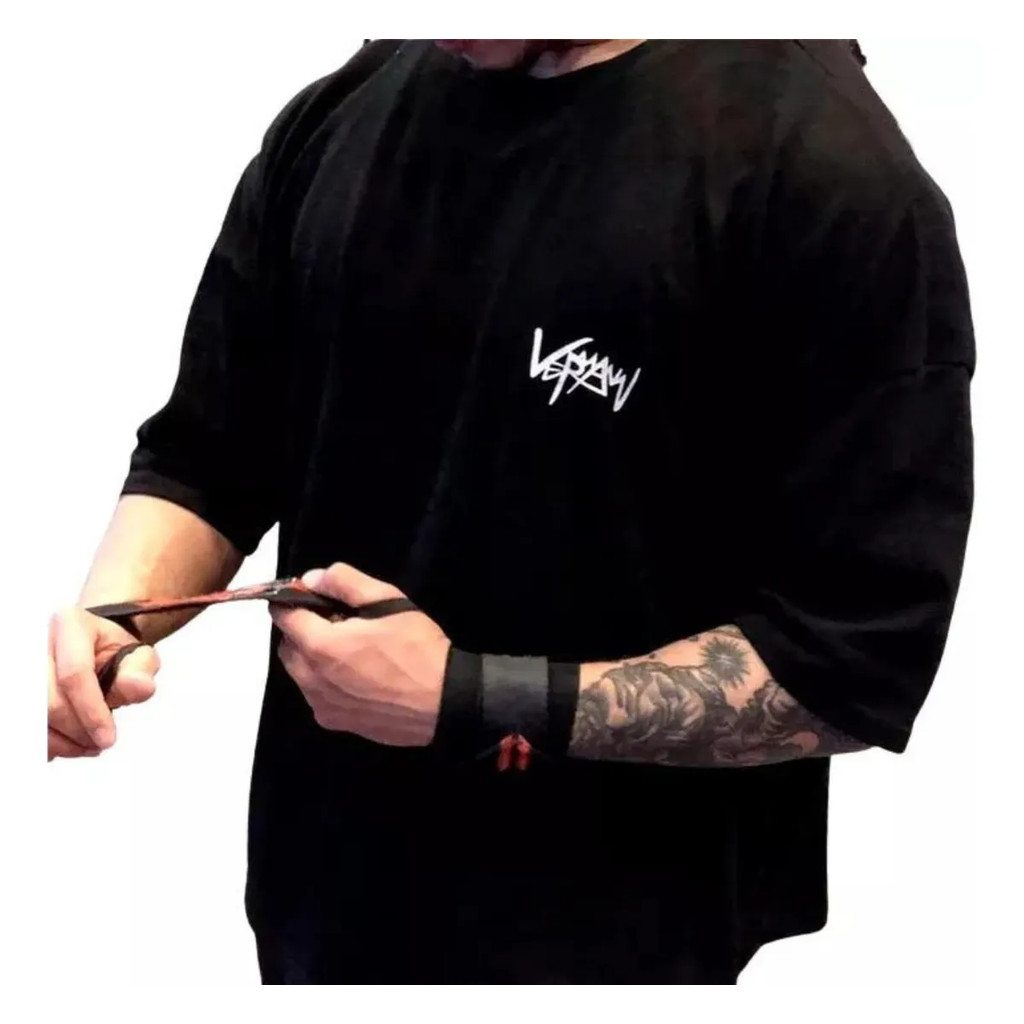 Camiseta Masculina Oversized Musculação Veraw Grande Camisa Feminina Treino Academia Unissex Larga