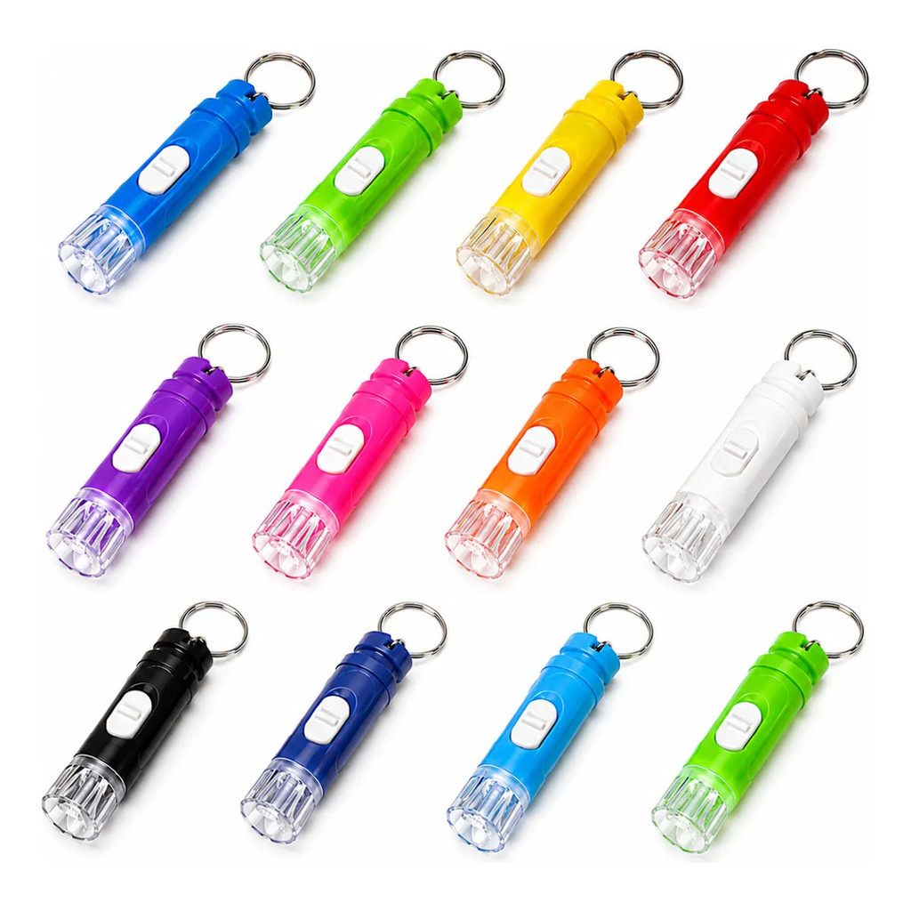 Chaveiro Lanterna Kit 12 Mini Lanternas LED Aniversário