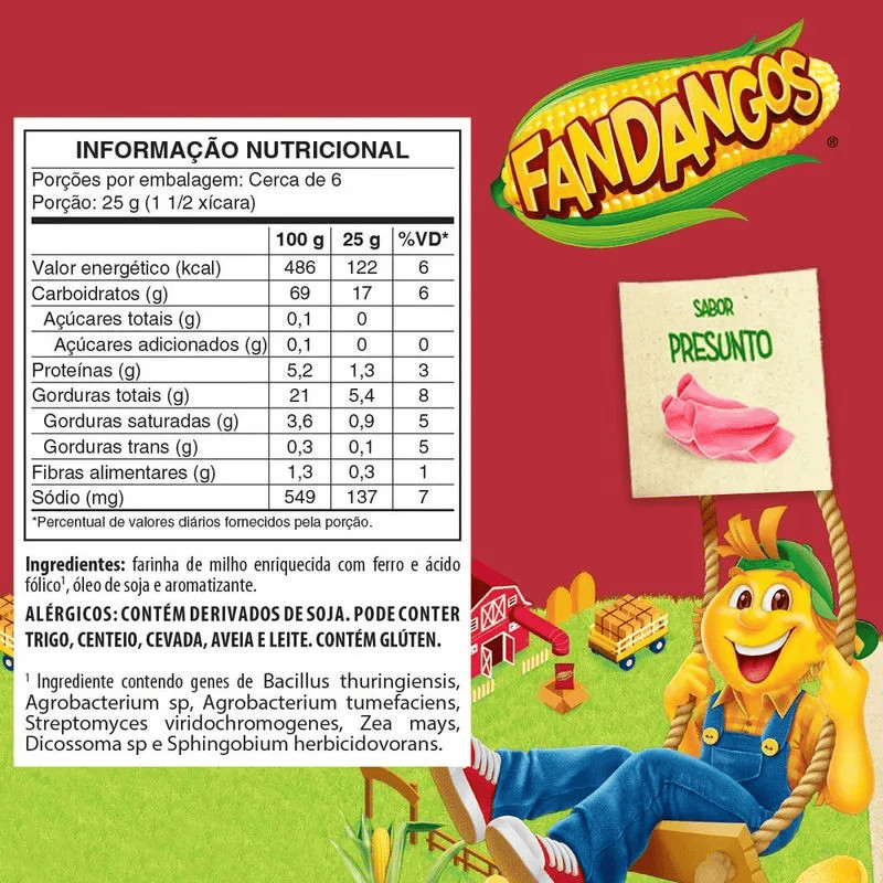 Fandangos Salgadinho Presunto Elma Chips 160g · foto 2
