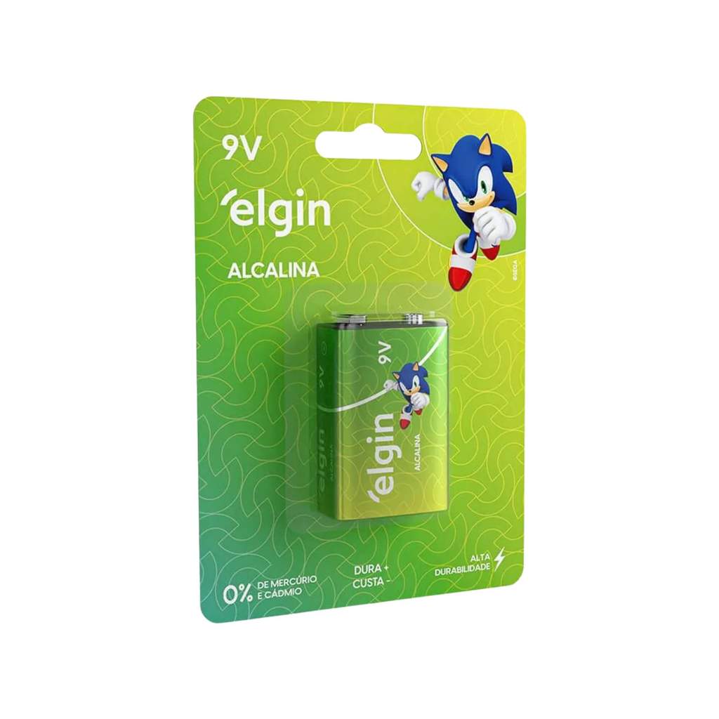Bateria Alcalina 9V - Blister com 1 Unidade Elgin - 000000082158
