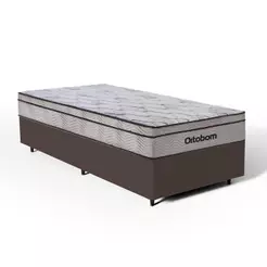 Cama Box com Colchão Ortobom de Molas Ensacadas Pillow In Pro Vida Solteiro 88cm