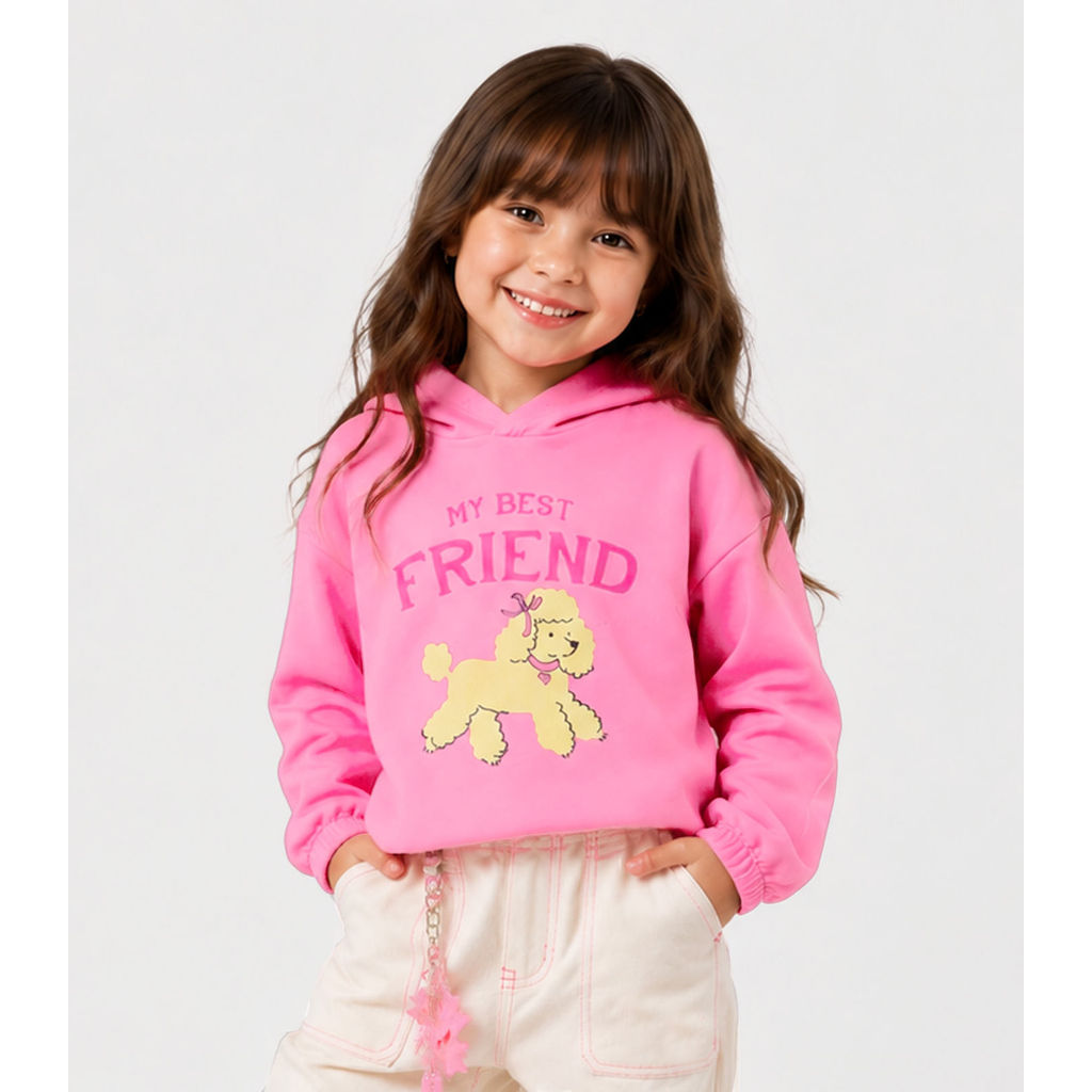 Blusão Infantil Com Estampa Select Rosa