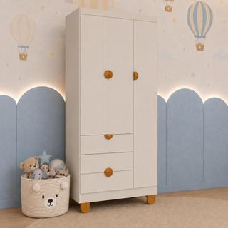 Guarda Roupa Infantil Apolo 3 Portas 3 Gavetas Cabideiro
