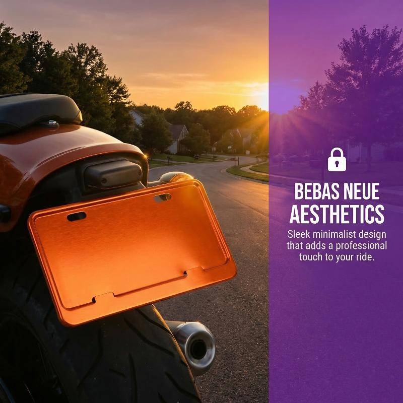 Abongbanghn Quadro De Placa De Licença De Liga De Alumínio Universal Para Motocicletas Leve Resistente Proteção Touring 