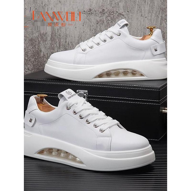 Vavory almofada de ar sapatos brancos tênis respiráveis masculinos sapatos de aumento interno sapatos da moda masculinos