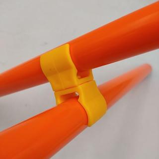 Clipe de haste de logotipo, clipe de conexão de haste de obstáculo, equipamento de treinamento de futebol, barra transve