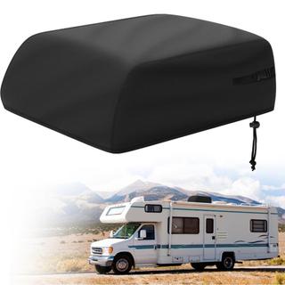 Capa de ar condicionado para trailer 80x80x38cm Trailer de tecido Oxford preto AC à prova de vento e água à prova de