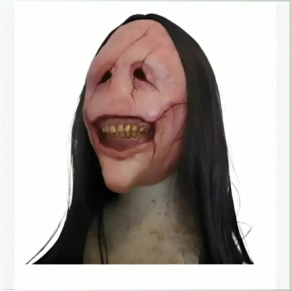 Latex Devil Mask Horror Red Face Mask Halloween Party Decor Photograph Props