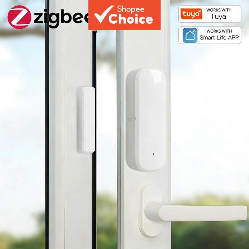 Sensor de Porta Zigbee SAIMILI, Sensor de Contato para Janela, Detector de Janela Aberta e Fechada, Alarme Inteligente