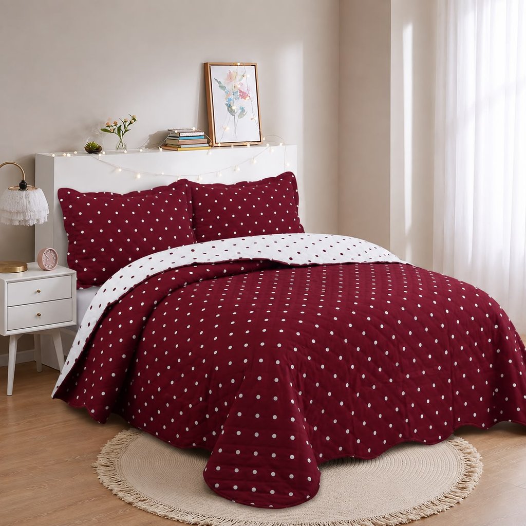 Kit Colcha Cobre Leito Estampado, Dupla Face, Matelado ALEGRA