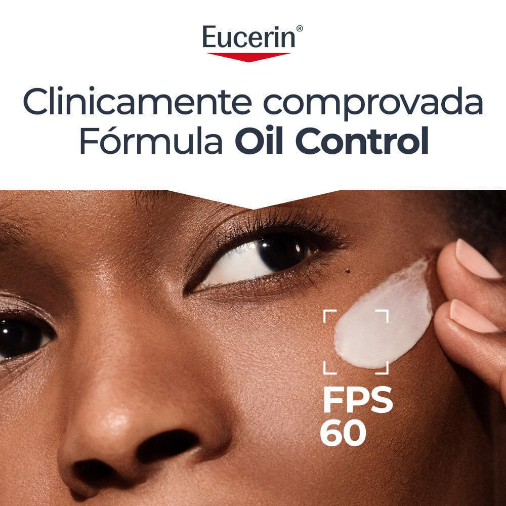 Protetor Solar Facial Eucerin Oil Control FPS 60 Antioleosidade Toque Seco Creme Gel 50ml · foto 2