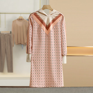 Xking [Tradução] 2026 Primavera Novo Estilo Feminino Com Capuz Estampado Solto Vestido Confortável 401