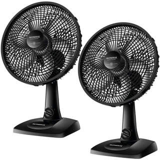Kit 2 Ventiladores de mesa 30 cm 6 pás com 3 velocidades VSP-30-B Mondial