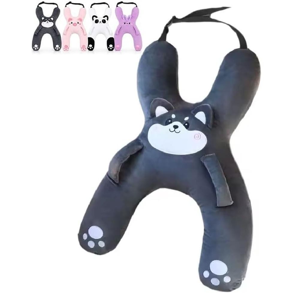 Almofada de Carro para Crianças com Suporte para o Pescoço, Almofada em Forma de H para Cadeira de Carro, Almofada Macia