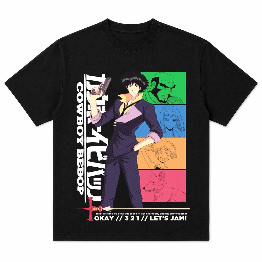 Camiseta Cowboy Bebop Spike Spiegel Básica 100% Algodão Anime Unissex Várias Cores Envio Imediato