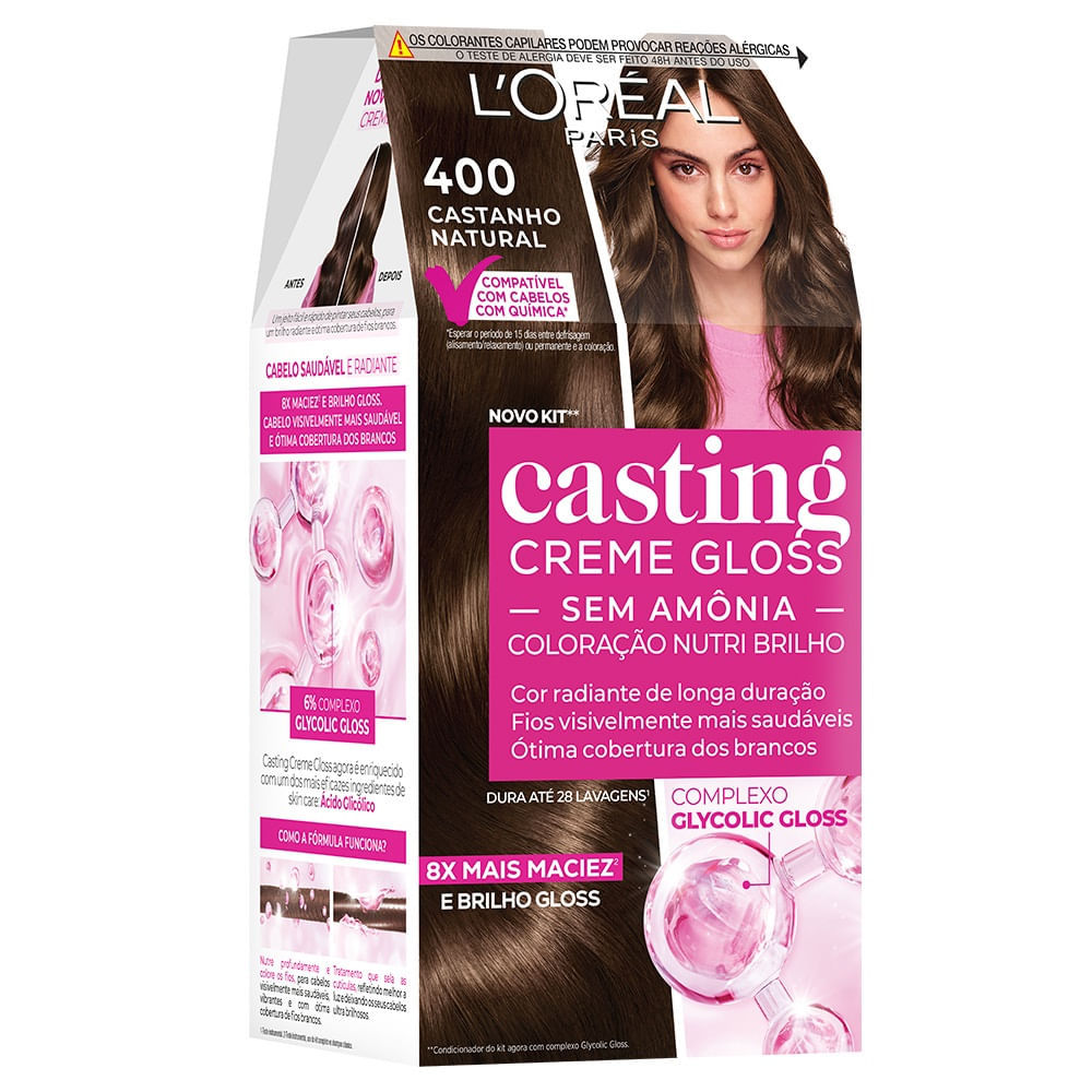 Tintura CASTING Casting Gloss 400 Castanho Natural 1un