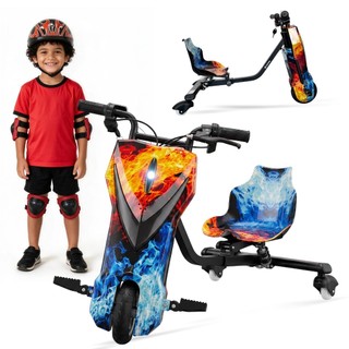 8.5" Triciclo Elétrico Drift Motorizado Adulto/Infantil Polegadas 3 Velocidades Bluetooth Led
