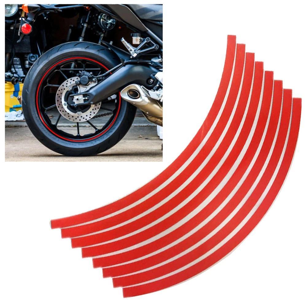 Adesivo Para Rodas De Motocicletas , Adesivos Refletivos Carro , Fita Listrada Aro De Bicicleta