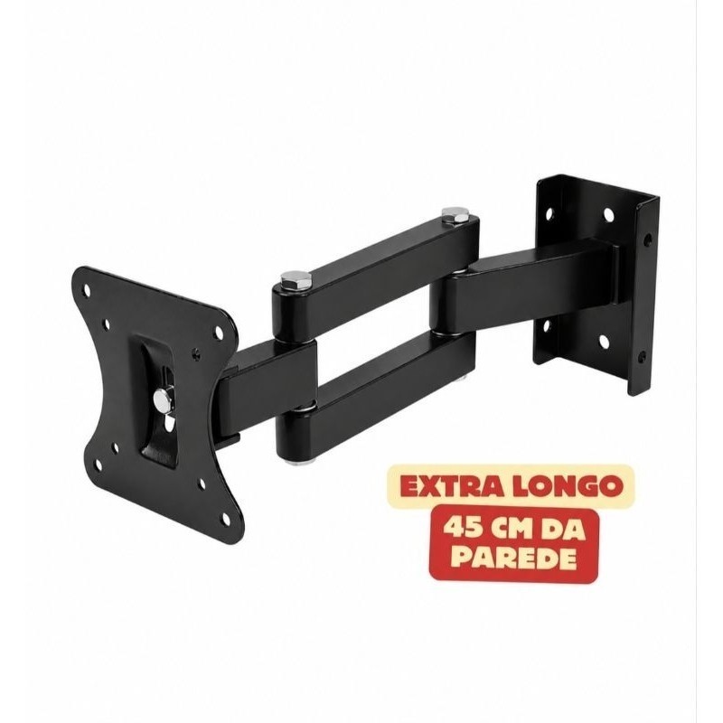 Suporte Tv Articulado Lcd Led Plasma 22 32 40 43 47 50 55 Longo